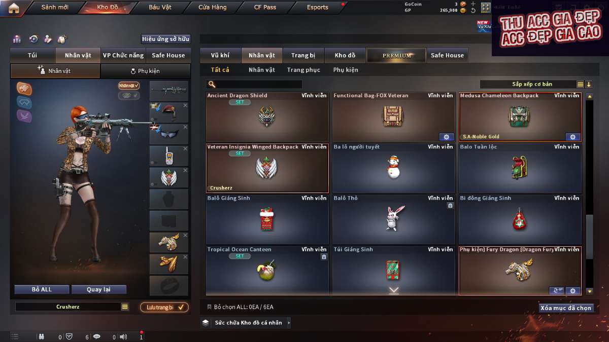 shop acc cf uy tin gia re